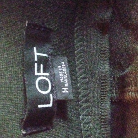 LOFT size M olive green seamed leggings Never worn - Picture 2 of 8